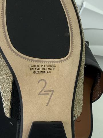 27 Edit Womens Size 8 Black Leather Slip On Flat Mules Made in Brazil photo 4