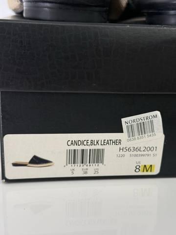 27 Edit Womens Size 8 Black Leather Slip On Flat Mules Made in Brazil photo 9