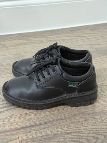 Eastland Plainview Boys Size 12 Black Lace Up Oxford School Uniform Dress Shoes
