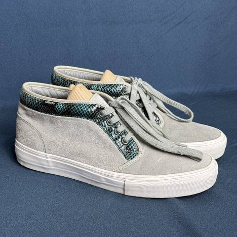 Supreme x Vans Chukka Boot 95 Mens Size 9.5 Gray Blue Snakeskin Skate Shoes 2010