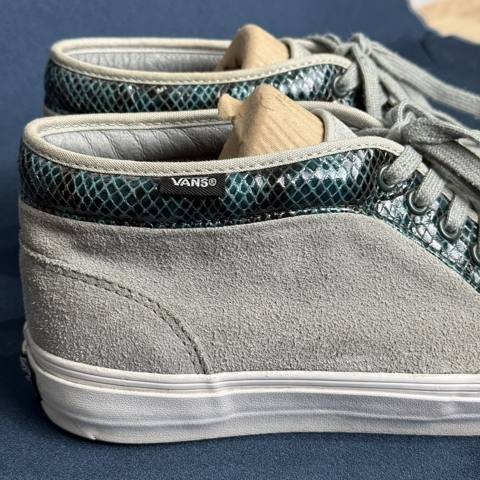 Supreme x Vans Chukka Boot 95 Mens Size 9.5 Gray Blue Snakeskin Skate Shoes 2010 photo 7