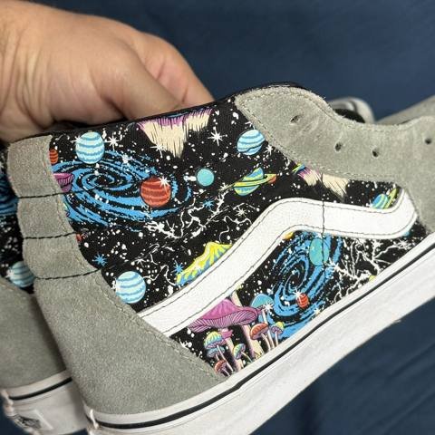 Vans Sk8-Hi Cosmic Glow Mens Size 8.5 Gray High Top Skateboard Shoes Sneakers photo 4
