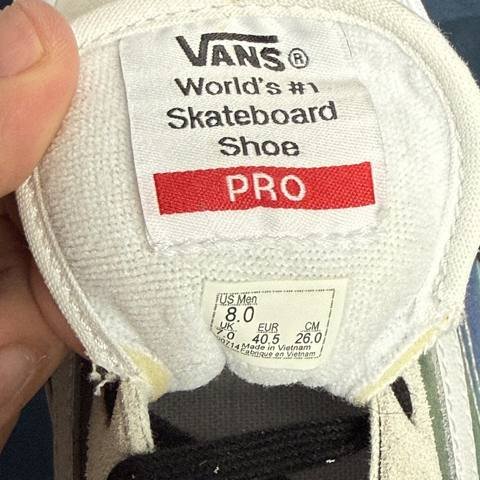 Vans Old Skool Pro Mens 6 Womens 8 Iridescent Silver White Skate Shoes Sneakers photo 3