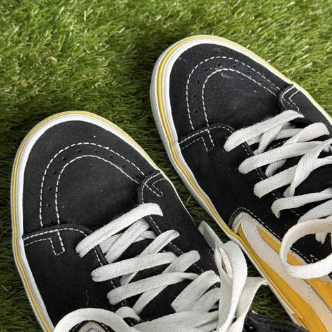 Vans Sk8-Hi Bolt Mens Size 9.5 Black Yellow High Top Skateboard Shoes Sneakers photo 7
