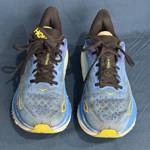Hoka One One Clifton 9 Mens Size 9 Blue Pink Athletic Running Shoes Sneakers photo 3
