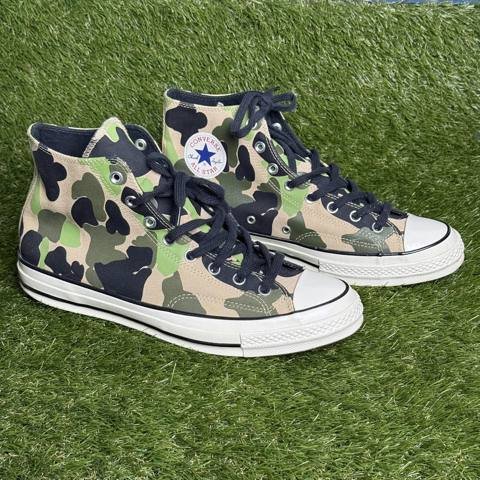 Converse Chuck 70 High Mens Size 11 Womens 13 Green Camo Archival High Top