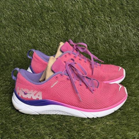 Hoka Hupana 2 Womens Size 9.5 Pink Purple Knit Athletic Running Shoes Sneakers