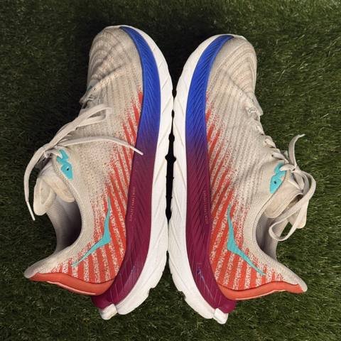Hoka Mach 5 Mens Size 11 D White Orange Blue Lightweight Running Shoes Sneakers photo 7