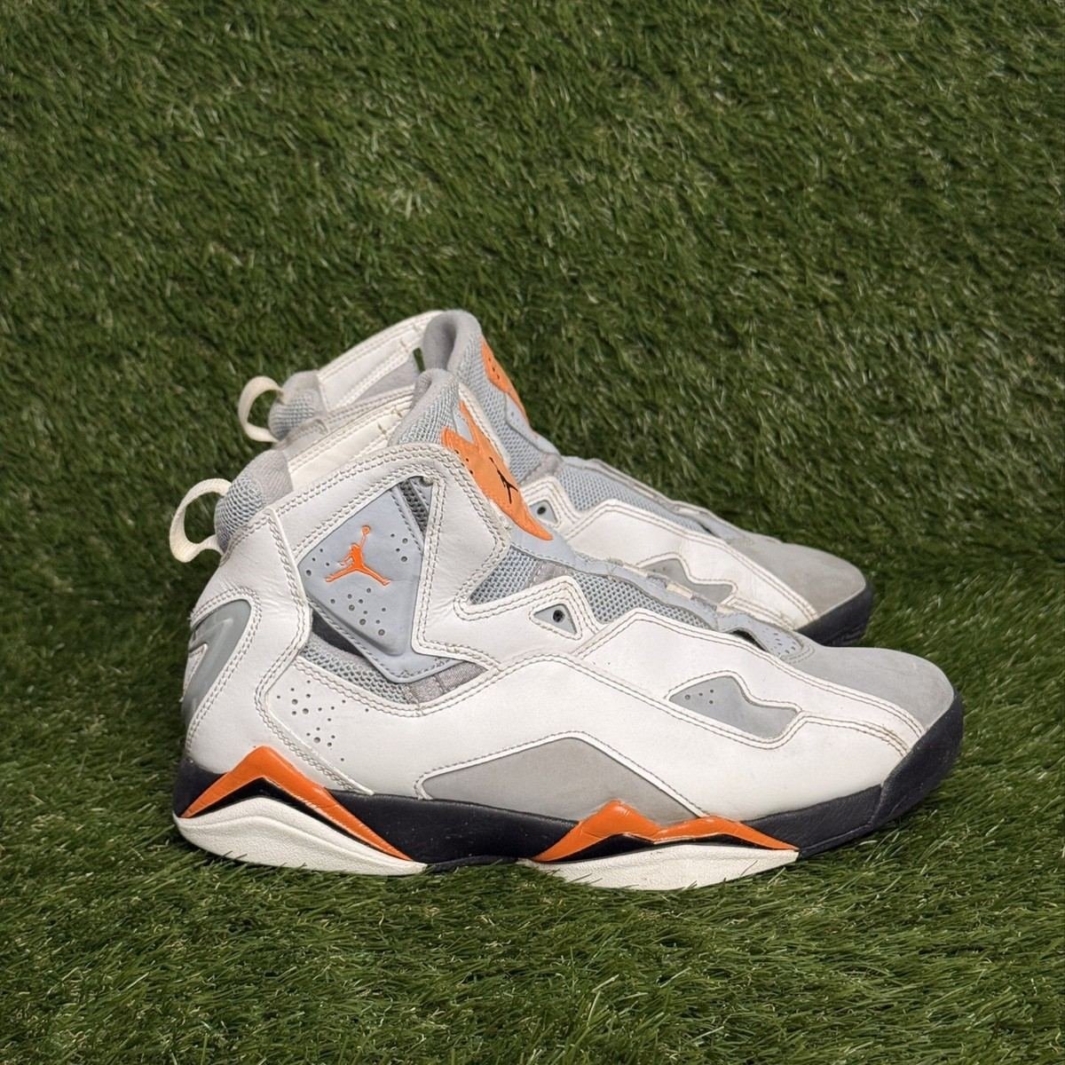Nike Air Jordan True Flight Mens Size 8.5 White Orange Wolf Grey Sneakers