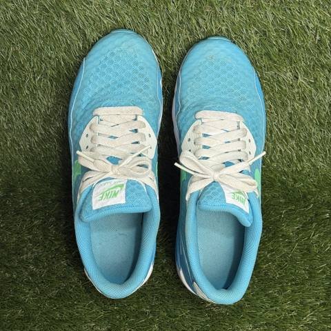 Nike Air Max 90 2009 Boys Size 6.5Y Blue Green Retro Sneakers 325213-412 photo 6