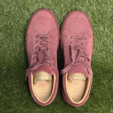 Greats Royale Mens Size 7 Maroon Suede Low Top Sneakers Made in Italy photo 5