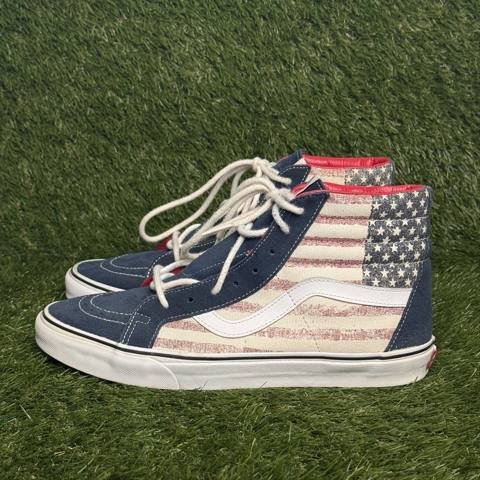 Vans Sk8-Hi Americana Mens Size 11 American Flag High Top Skate Shoes Sneakers photo 3
