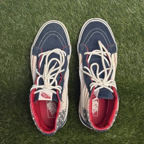 Vans Sk8-Hi Americana Mens Size 11 American Flag High Top Skate Shoes Sneakers photo 5