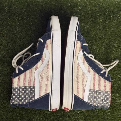 Vans Sk8-Hi Americana Mens Size 11 American Flag High Top Skate Shoes Sneakers photo 6