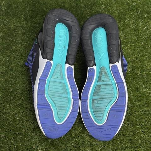 Nike Air Max 270 GS Boys Size 6Y Womens 7.5 Black Purple Running Shoes Sneakers photo 7