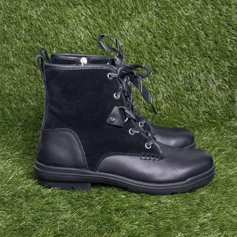 UGG Hapsburg Hiker Womens Size 9 Black Waterproof Leather Suede Ankle Boots