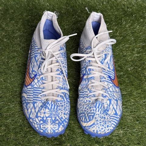 Nike Mercurial Superfly 9 Academy CR7 TF Mens Size 8.5 Blue White Turf Cleats photo 2