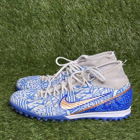 Nike Mercurial Superfly 9 Academy CR7 TF Mens Size 8.5 Blue White Turf Cleats photo 3