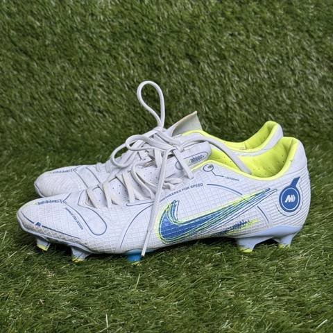 Nike Mercurial Vapor 14 Academy Boys Size 5.5Y White Blue Youth Soccer Cleats photo 3
