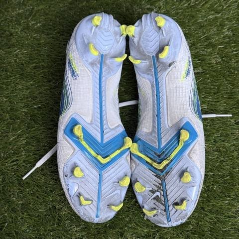 Nike Mercurial Vapor 14 Academy Boys Size 5.5Y White Blue Youth Soccer Cleats photo 7