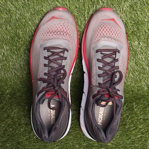 Hoka One One Cavu Mens Size 10 Charcoal Gray Red Running Shoes Sneakers photo 6