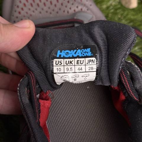 Hoka One One Cavu Mens Size 10 Charcoal Gray Red Running Shoes Sneakers photo 8