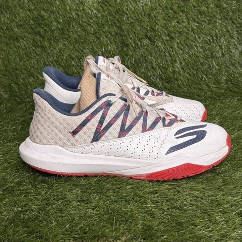 Skechers Viper Court Pro Mens Size 8.5 White Navy Red Pickleball Court Sneakers