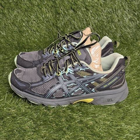 Asics Gel Venture 6 Womens Size 7.5 Black Teal Trail Running Hiking Shoes photo 3