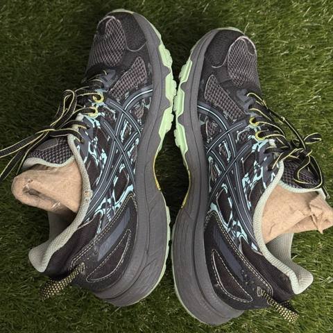 Asics Gel Venture 6 Womens Size 7.5 Black Teal Trail Running Hiking Shoes photo 5