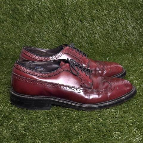 Vintage Hanover Masterflex Wingtip Dress Shoes Mens Size 9.5 Burgundy Cordovan photo 2