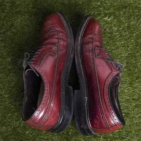 Vintage Hanover Masterflex Wingtip Dress Shoes Mens Size 9.5 Burgundy Cordovan photo 5