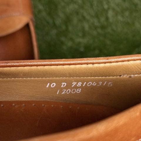 Brooks Brothers Penny Loafers Mens Size 10 D Tan Leather Hand Sewn Dress Shoes photo 8