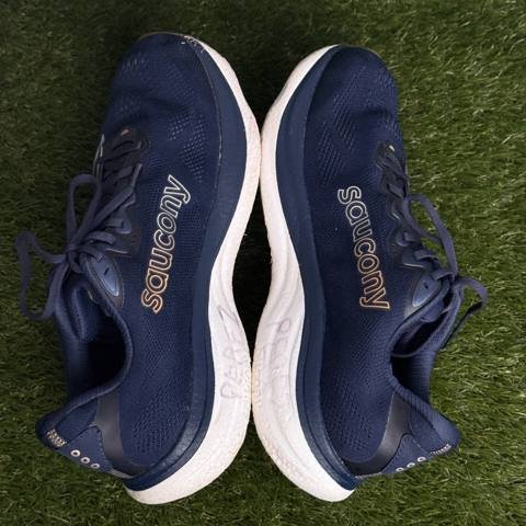Saucony Ride 19 Mens Size 12 Wide Blue Athletic Running Walking Shoes S21056-105 photo 6