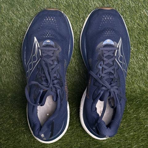Saucony Ride 19 Mens Size 12 Wide Blue Athletic Running Walking Shoes S21056-105 photo 7