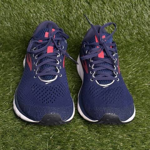Brooks Ghost 11 Mens Size 12.5 D Navy Blue Red Athletic Running Shoes Sneakers photo 2