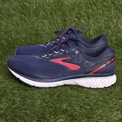 Brooks Ghost 11 Mens Size 12.5 D Navy Blue Red Athletic Running Shoes Sneakers photo 3