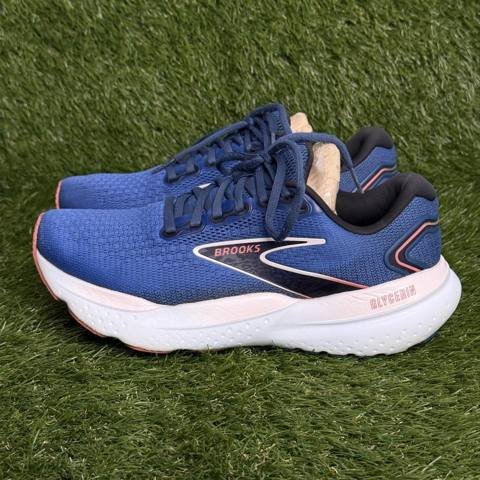 Brooks Glycerin 21 Womens Size 8.5 B Blue Icy Pink Knit Running Shoes Sneakers photo 3