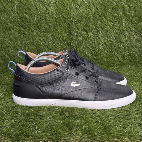 Lacoste Bayliss 119 1 Mens Size 9.5 Black Leather Lifestyle Sneakers Shoes