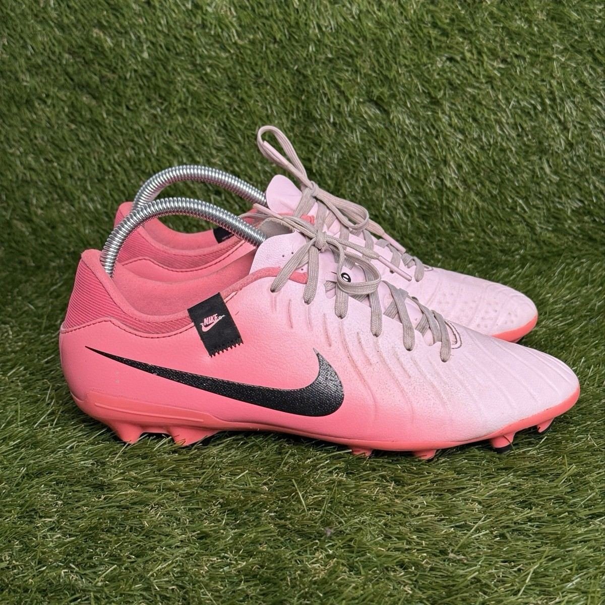 Nike Tiempo Legend 10 Mens Size 8.5 Pink Black Firm Ground Soccer Cleats
