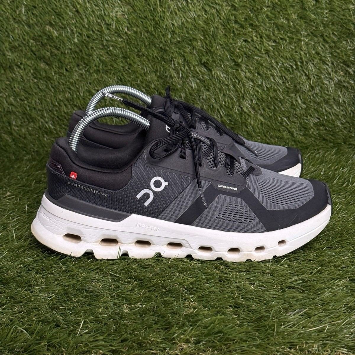 On Cloud Cloudrunner 2 Womens Size 9 Black White Supportive Running Shoes