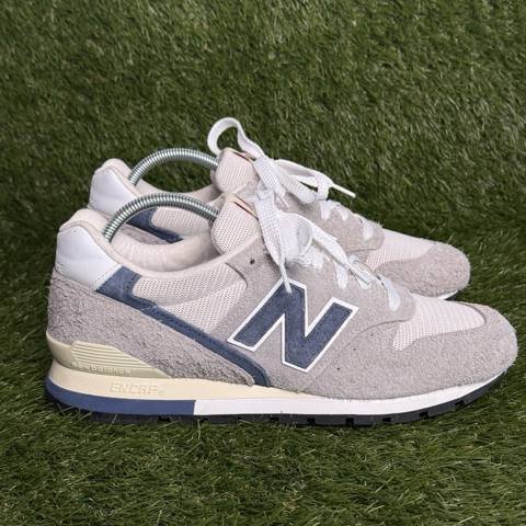 New Balance 996 Grey Day Mens Size 9.5 D Blue White Made in USA Sneakers U996TE