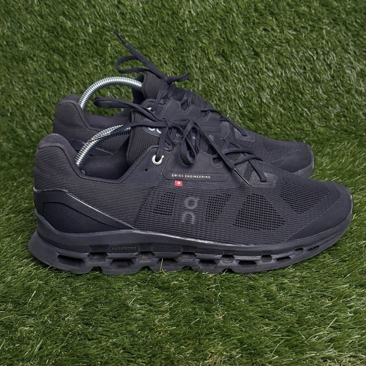 On Cloud Cloudstratus Mens Size 11 Black Running Shoes Sneakers 39-99214