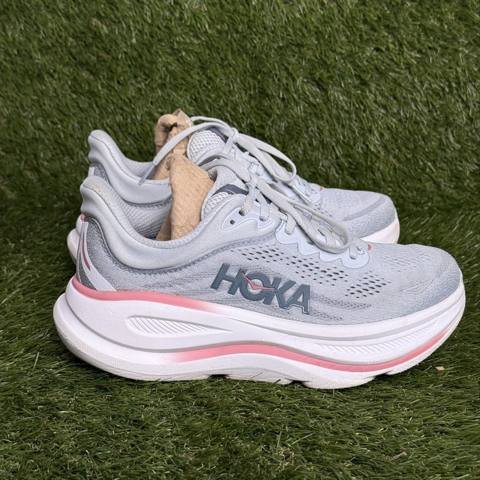 Hoka One One Bondi 9 Womens Size 6.5 D Wide Mineral Blue Max Cushion Running