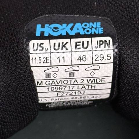 Hoka One One Gaviota 2 Mens Size 11.5 2E Wide Gray Stability Running Shoes photo 2