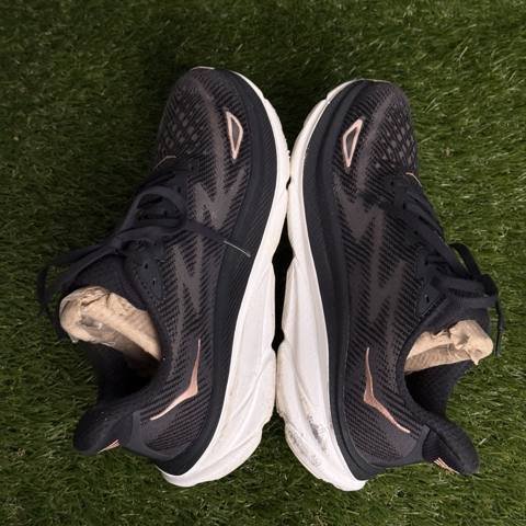 Hoka One One Clifton 9 Womens Size 7 B Black Rose Gold Running Shoes 1127896 photo 6