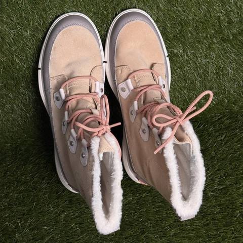 Sorel Explorer II Joan Womens Size 10.5 Pink Gray Suede Waterproof Winter Boots photo 6