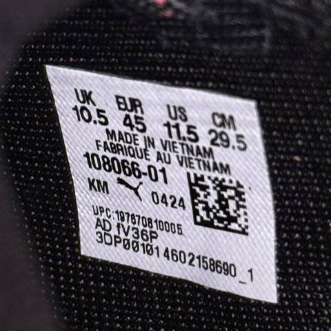 Puma Ultra 5 Ultimate Formula 1 Mens Size 11.5 Black Firm Ground Soccer Cleats photo 2