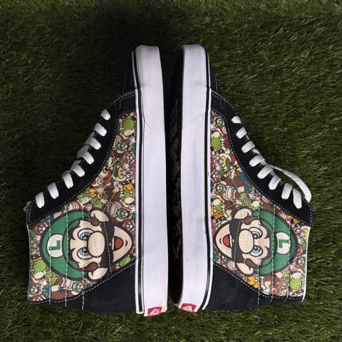 Vans Sk8-Hi Super Mario Bros Mens Size 10.5 Black Graphic High Top Sneakers photo 5