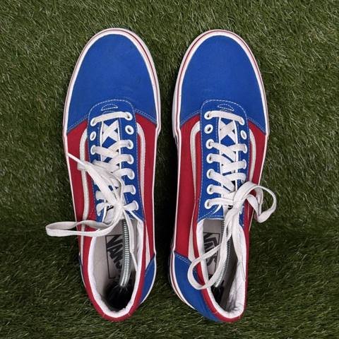 Vans Ward Low Mens Size 12 Red White Blue Checkered Canvas Skate Shoes 507698 photo 7
