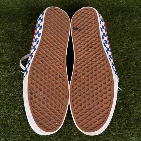 Vans Ward Low Mens Size 12 Red White Blue Checkered Canvas Skate Shoes 507698 photo 8